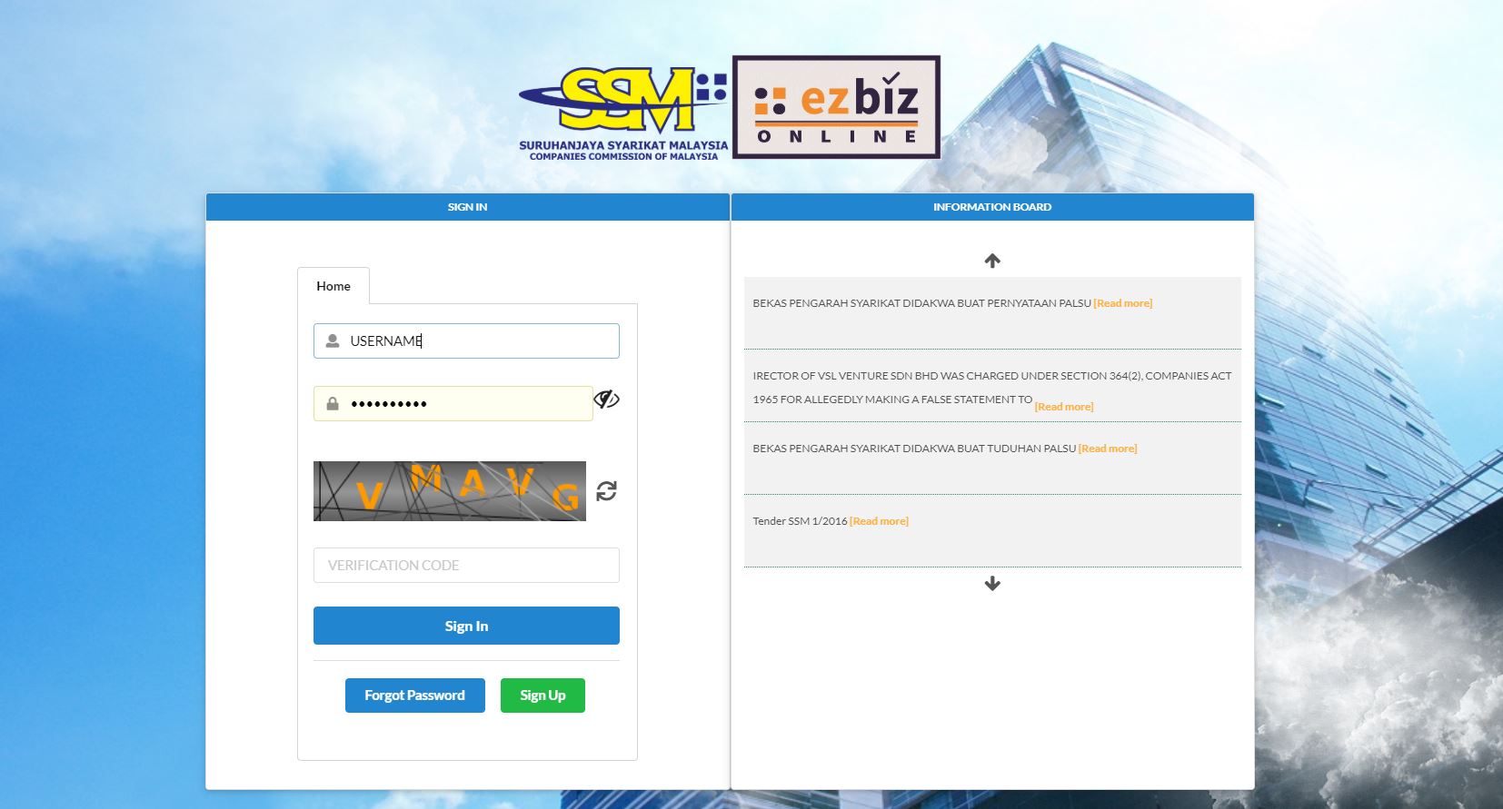 Ssm login ezbiz SSM Online