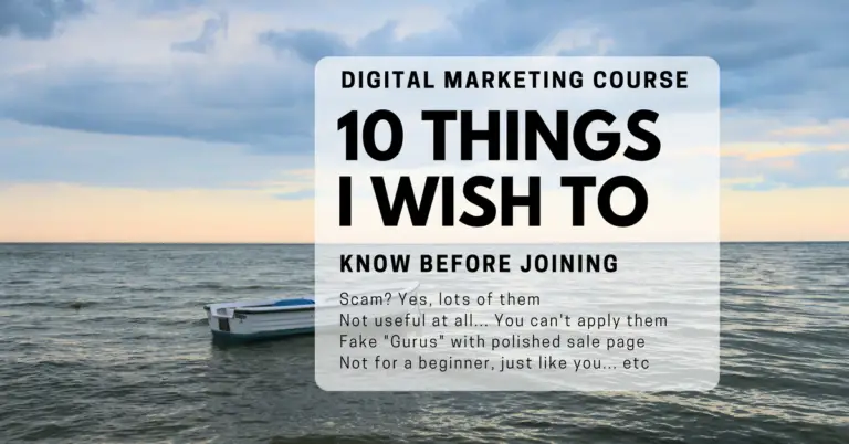 things I wish I know before taking digital marketing course