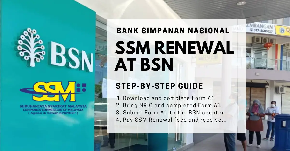 How to renew SSM business certificate at Bank Simpanan National BSN