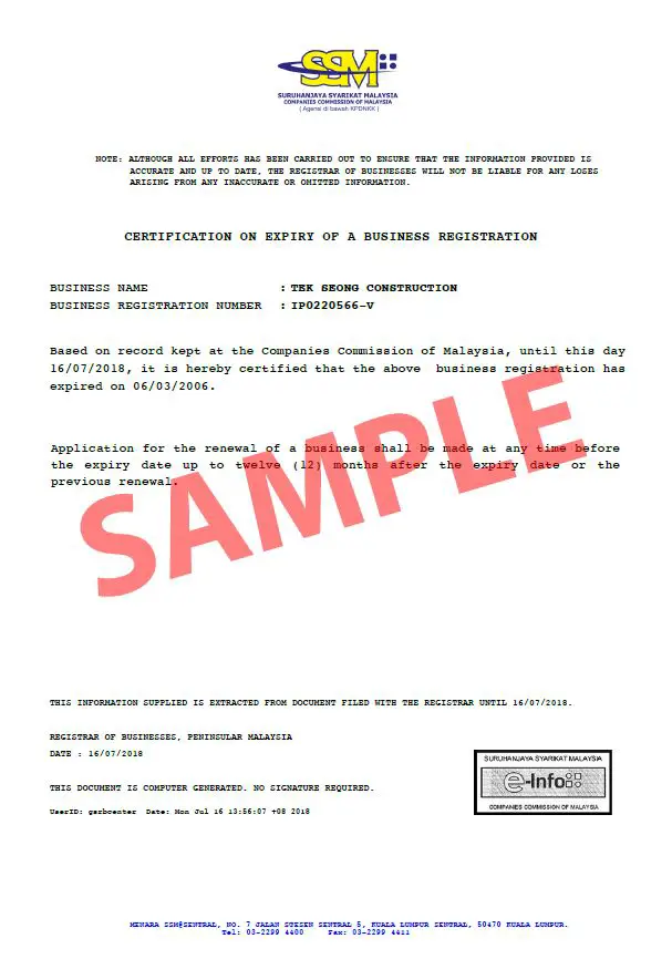 SSM business termination letter sample