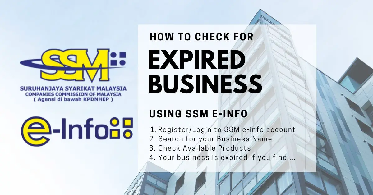 how to check if your SSM registered business is expired or terminated