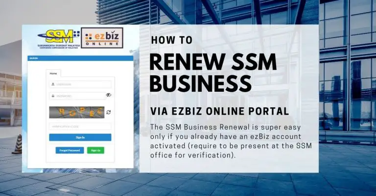 Renew SSM Business via ezBiz portal online