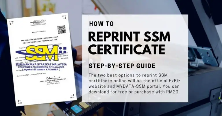 Reprint SSM Certificate online