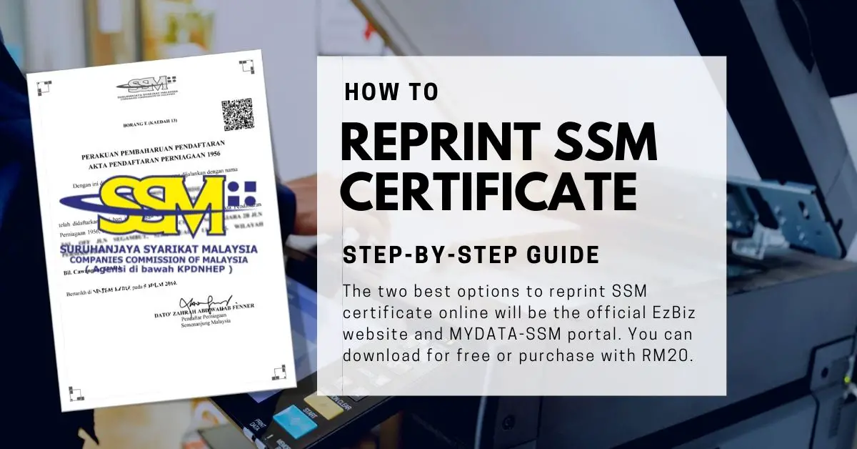 How To Reprint Ssm Certificate Online Step By Step Guide